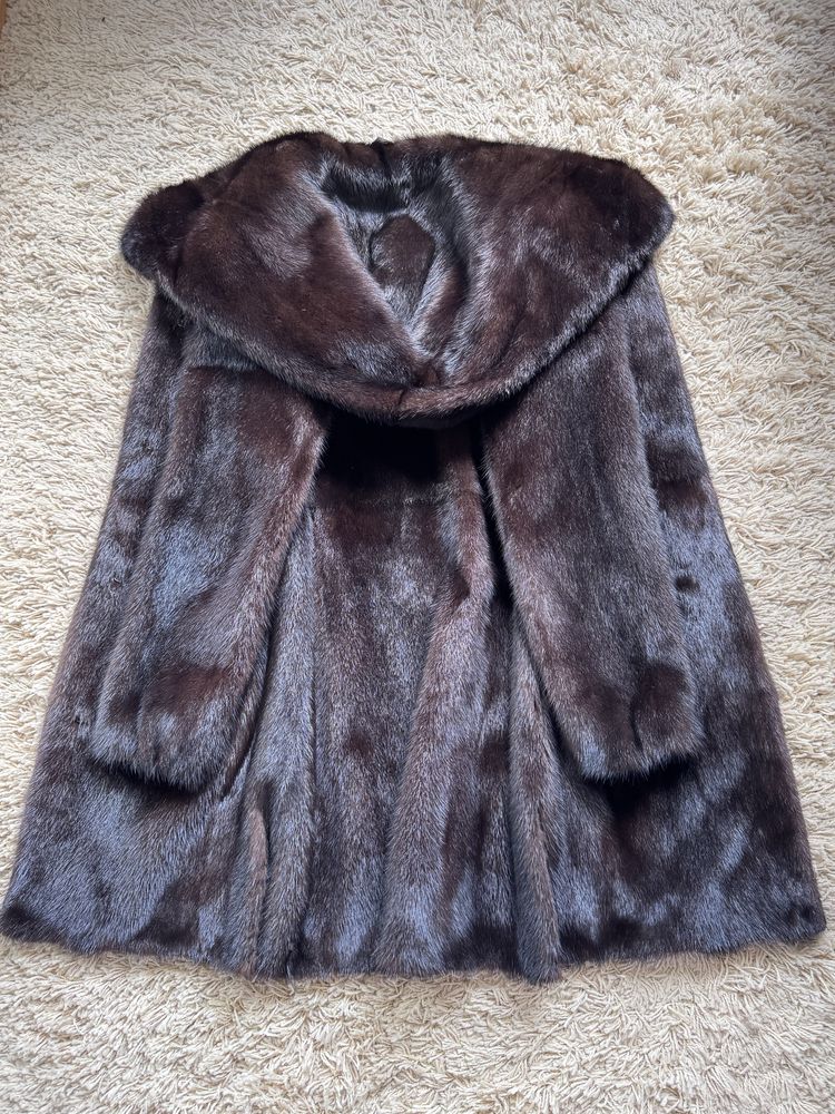 Норкова шуба, модель халат.Норка Греція, Pelliccia Fur.
