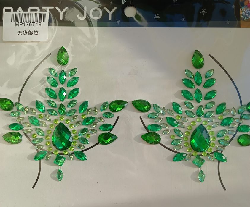 Стразы на грудь, тело и лицо, пестисы