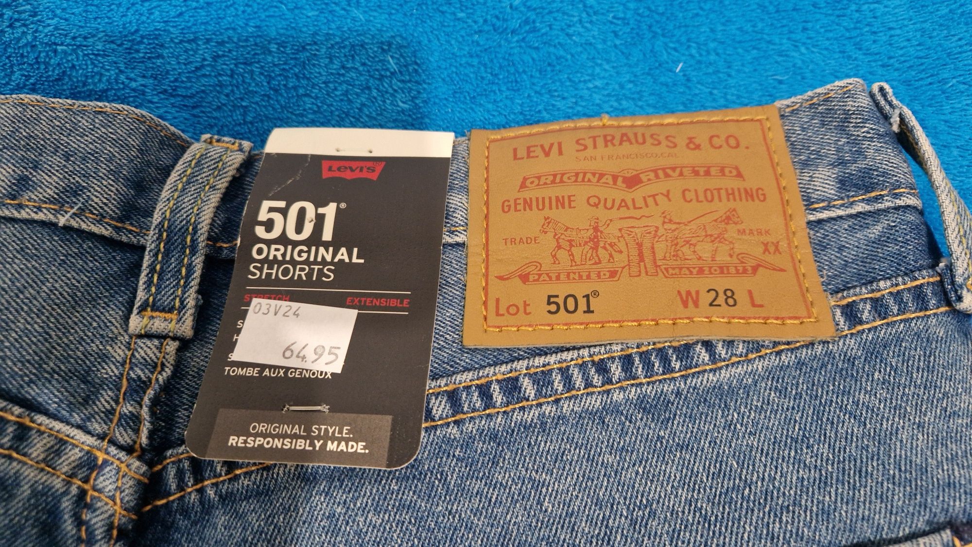 Calções de ganga Levi's 501