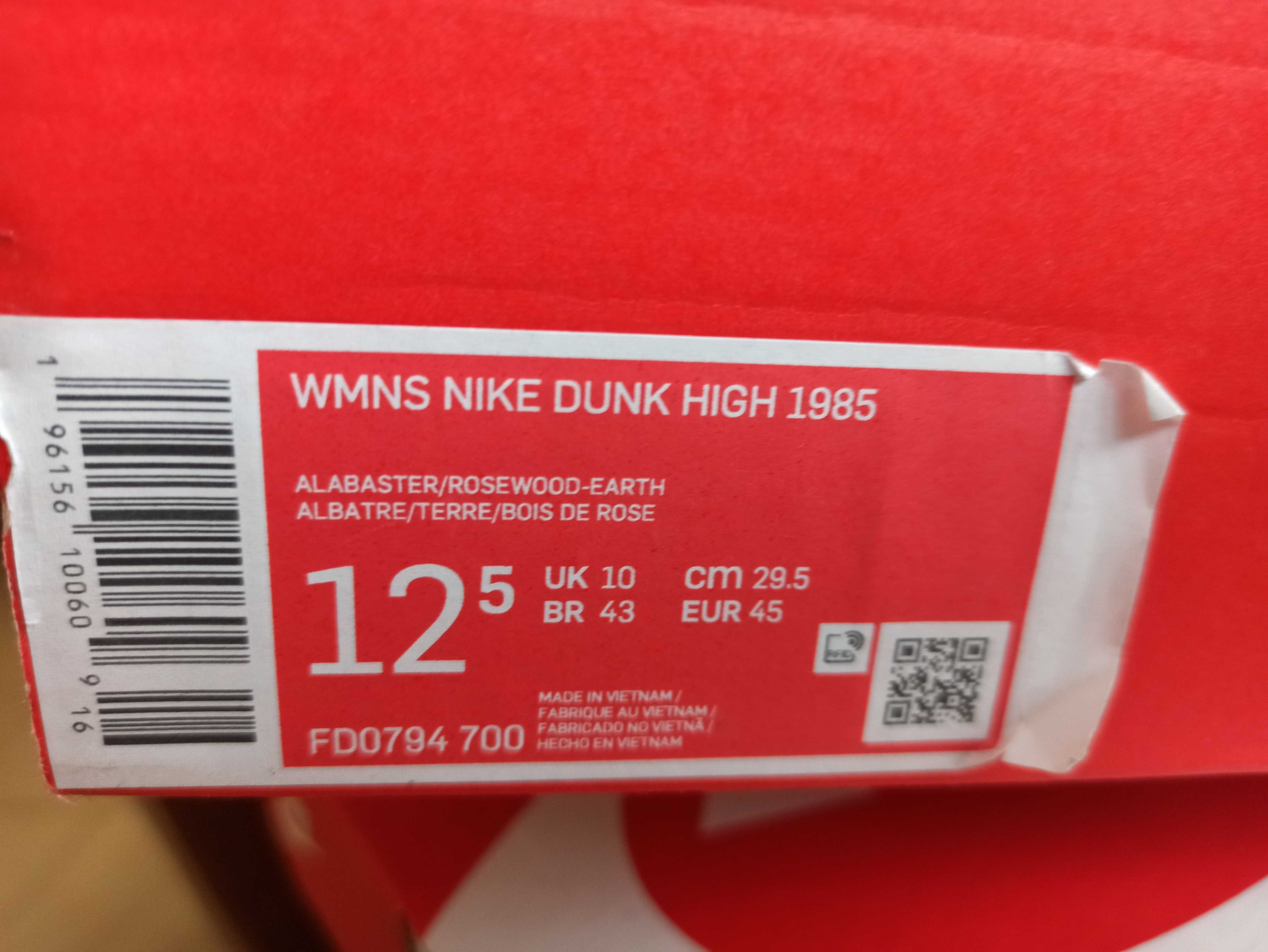 (r. Eur 45) Nike Dunk High 1985 Valentine's Day FD0794.-700