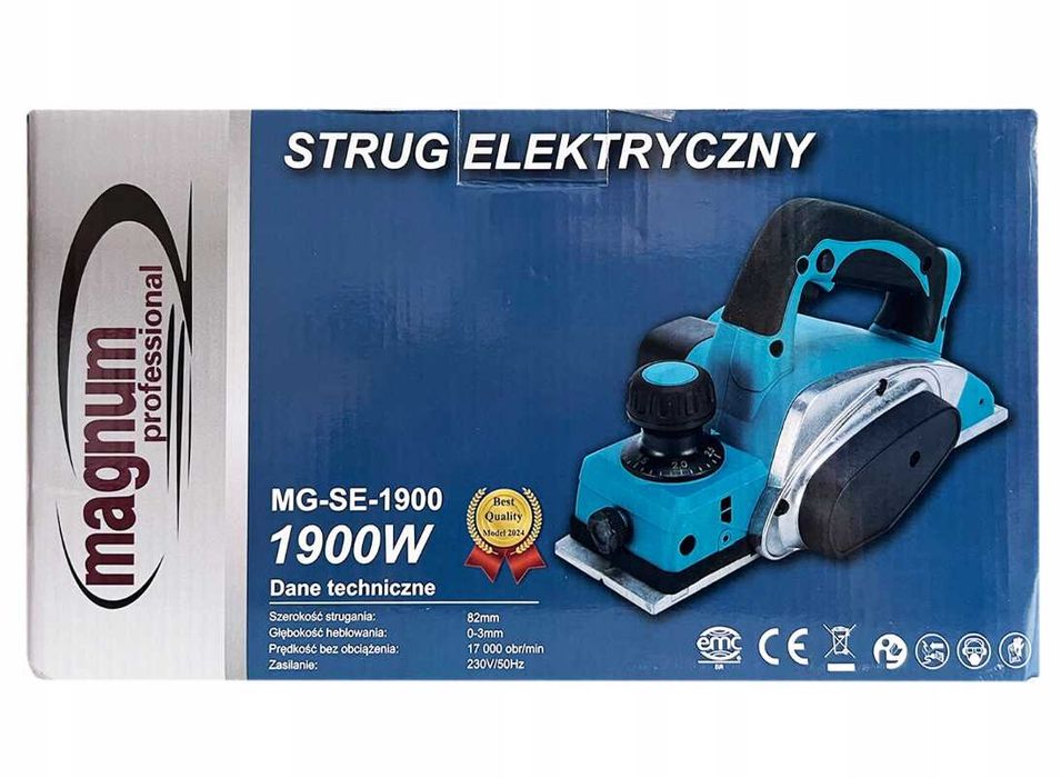 STRUG ELEKTRYCZNY Do Drewna Heblarka 1900W Hebel Stolarski - WYPRZEDAŻ