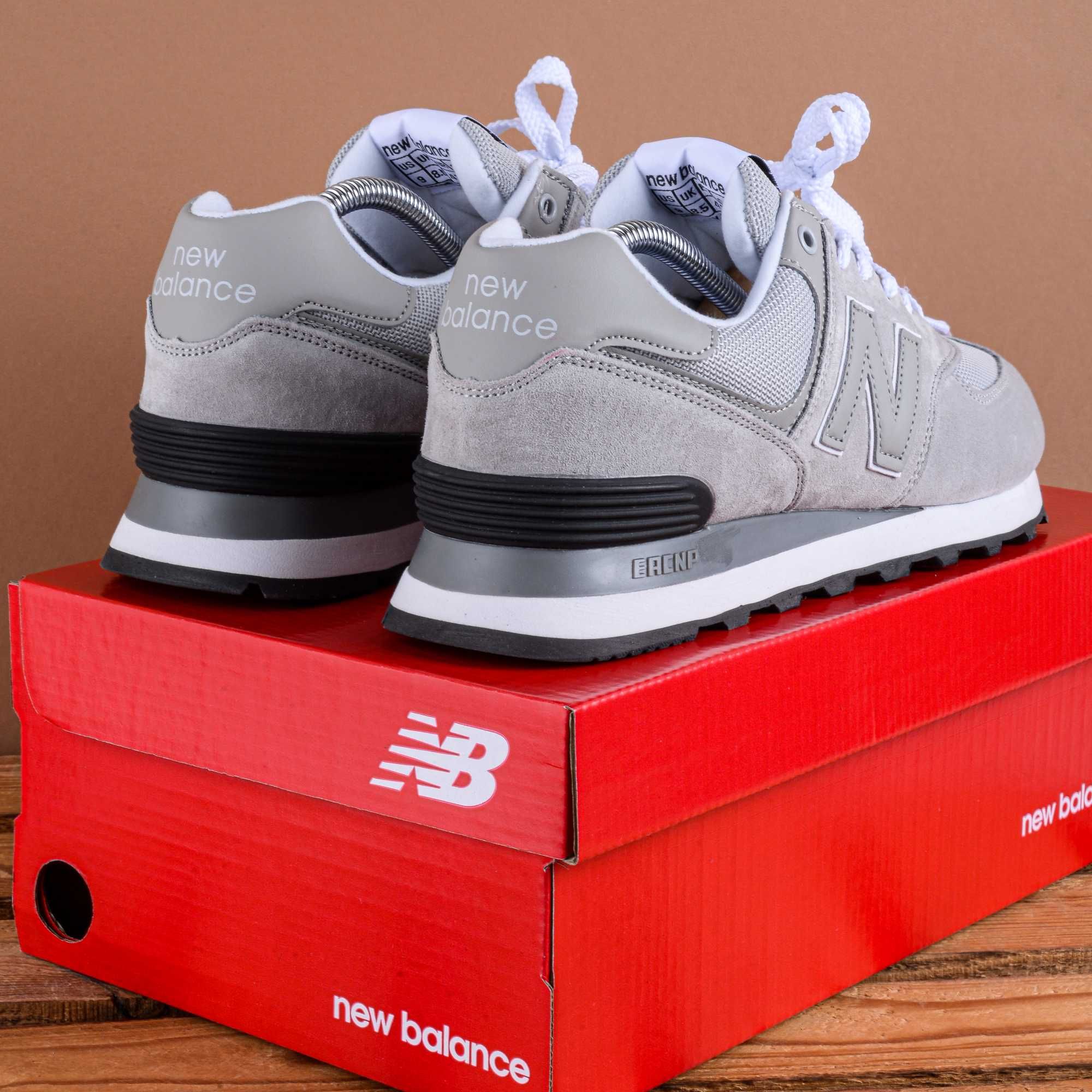 (1907) Кросівки New Balance 574 сірі з чорним (41-46) нб NB