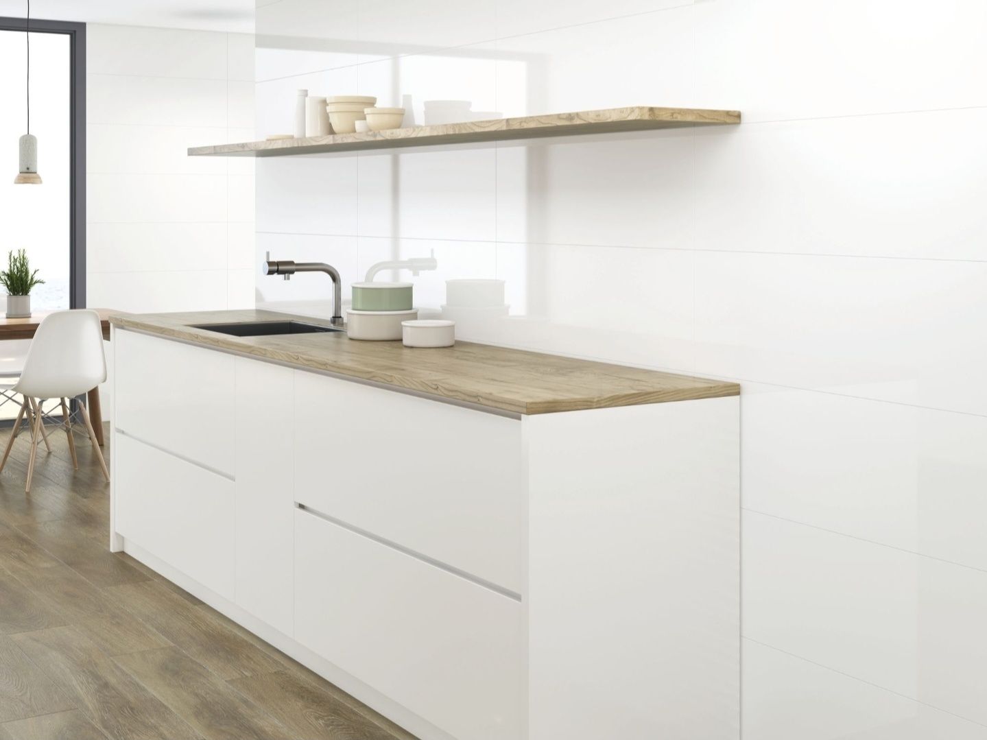 Płytki Ścienne Ceramiczne Ceramstic Białe Połysk Szkliwione  30x60