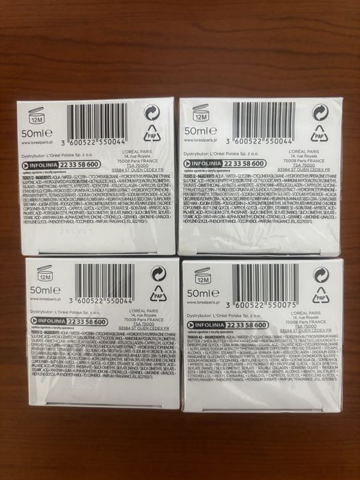 Zestaw 4 kremów L’Oreal Paris 40+ na dzień i na noc