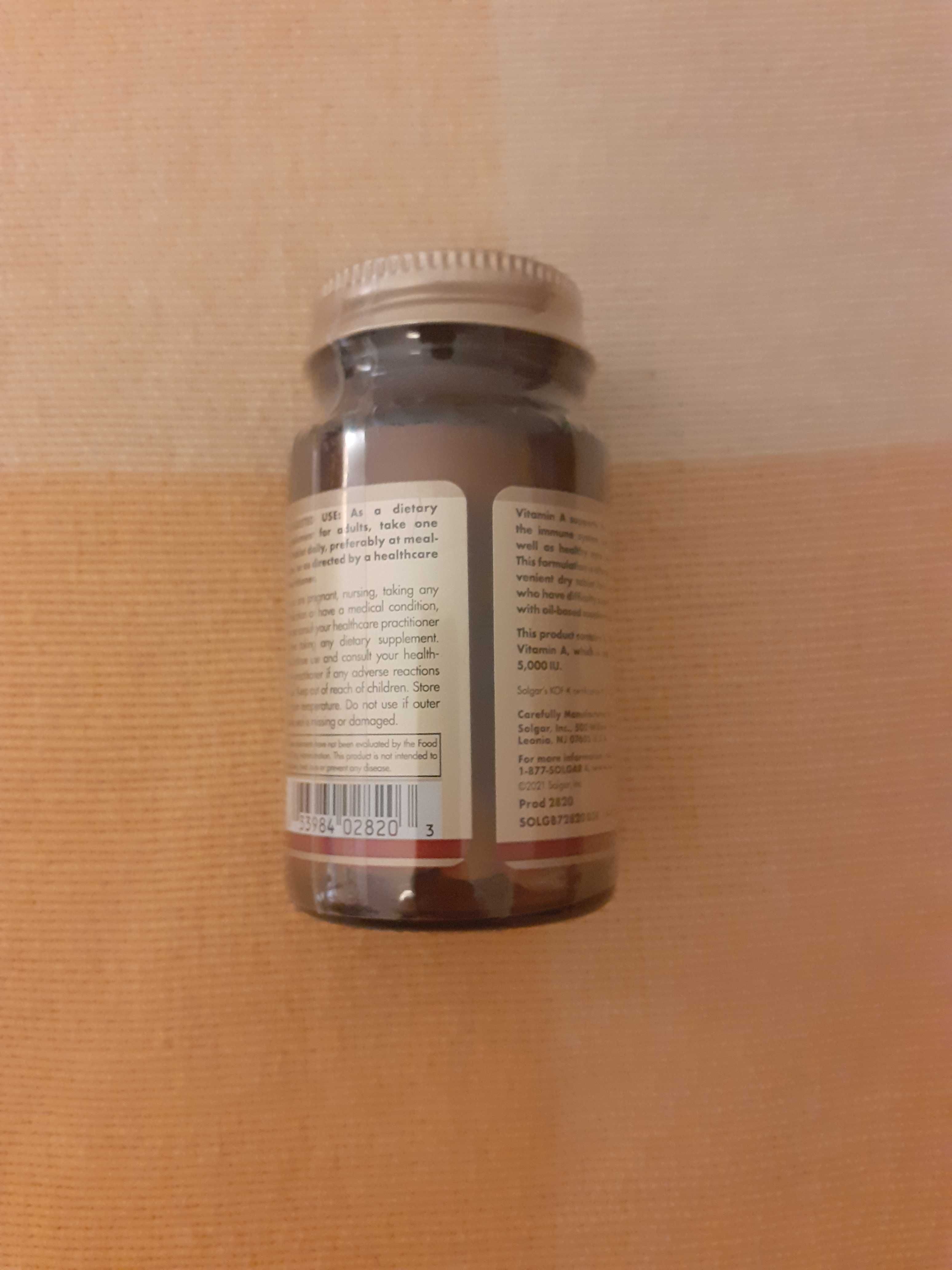 Solgar VITAMINA A seca 5000ui palmitato 100comp.