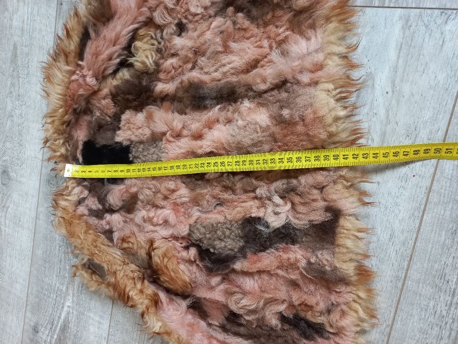 Bezrękawnik kamizelka skóra futro futerko wełna unisex onesize