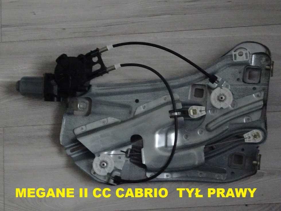 Podnośnik Szyby Renault Megane II 2 CC Cabrio Tył Prawy 02-09 (1b2)