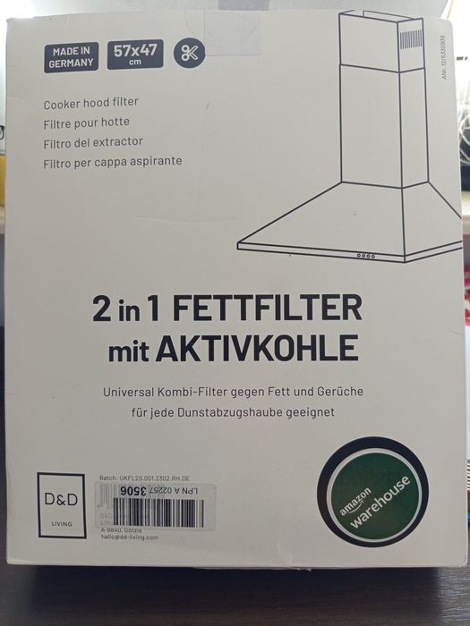 Filtry do okapów kuchennych  do przycinania 57 x 47