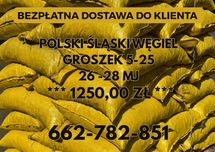 POLSKI WĘGIEL : GROSZEK 5-25, 26-28MJ - Transport Gratis !