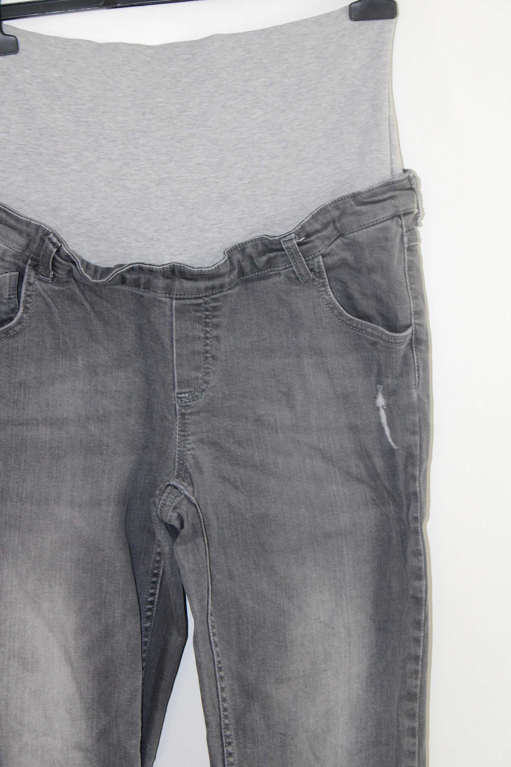 x5 BELLY BUTTON Wygodne Szare Proste Spodnie Ciążowe Jeans 40 L