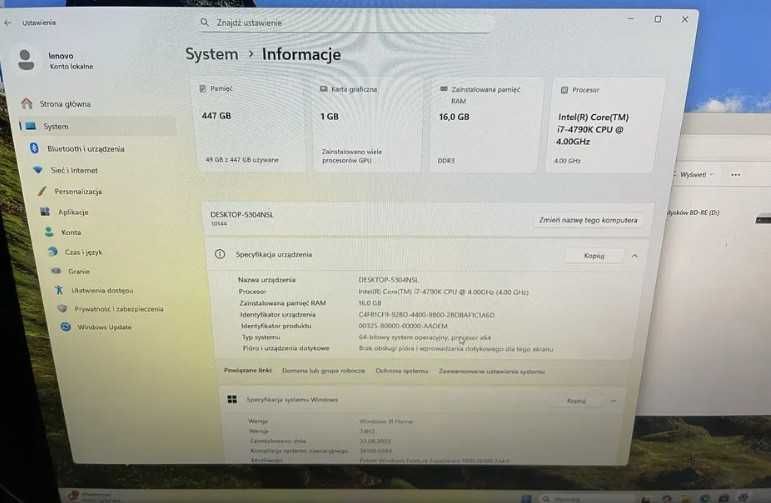 Komputer all-in-one Lenovo Idea Cente B750