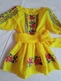 Сукня лляна вишивана для дівчинки , вишиванка