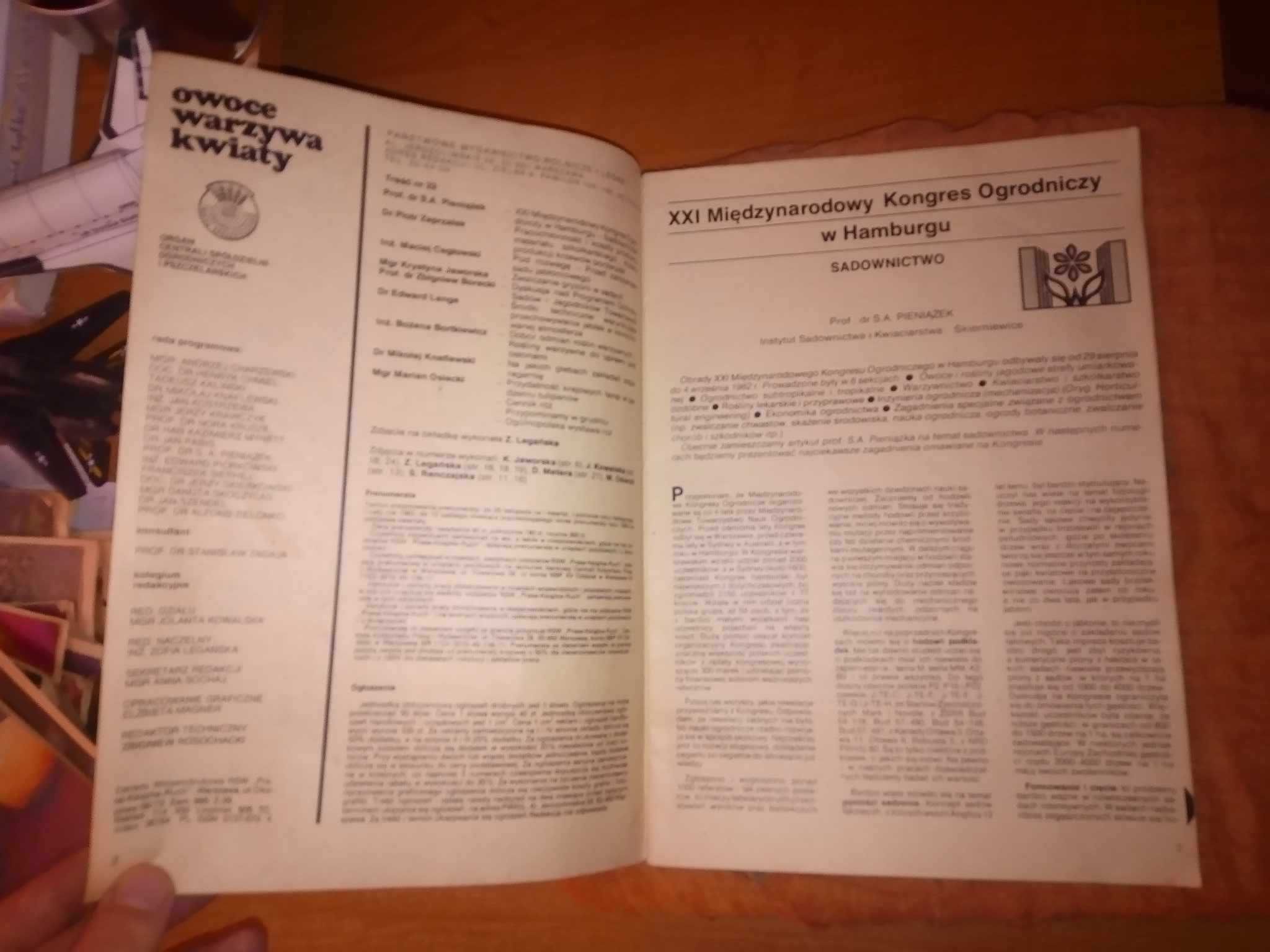 Owoce warzywa kwiaty dwutygodnik 22 1982 ogrodniczy gazeta czasopismo