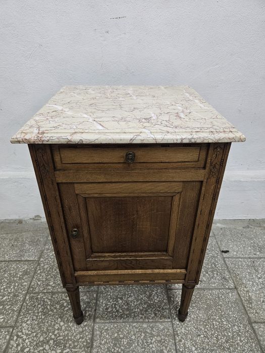 Komoda francuska z blatem marmurowym  szafka /