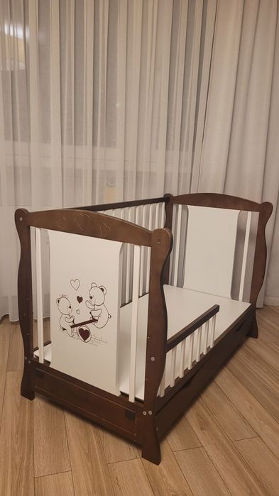 Łóżeczko dziecięce z szufladą Masza  120x60 cm