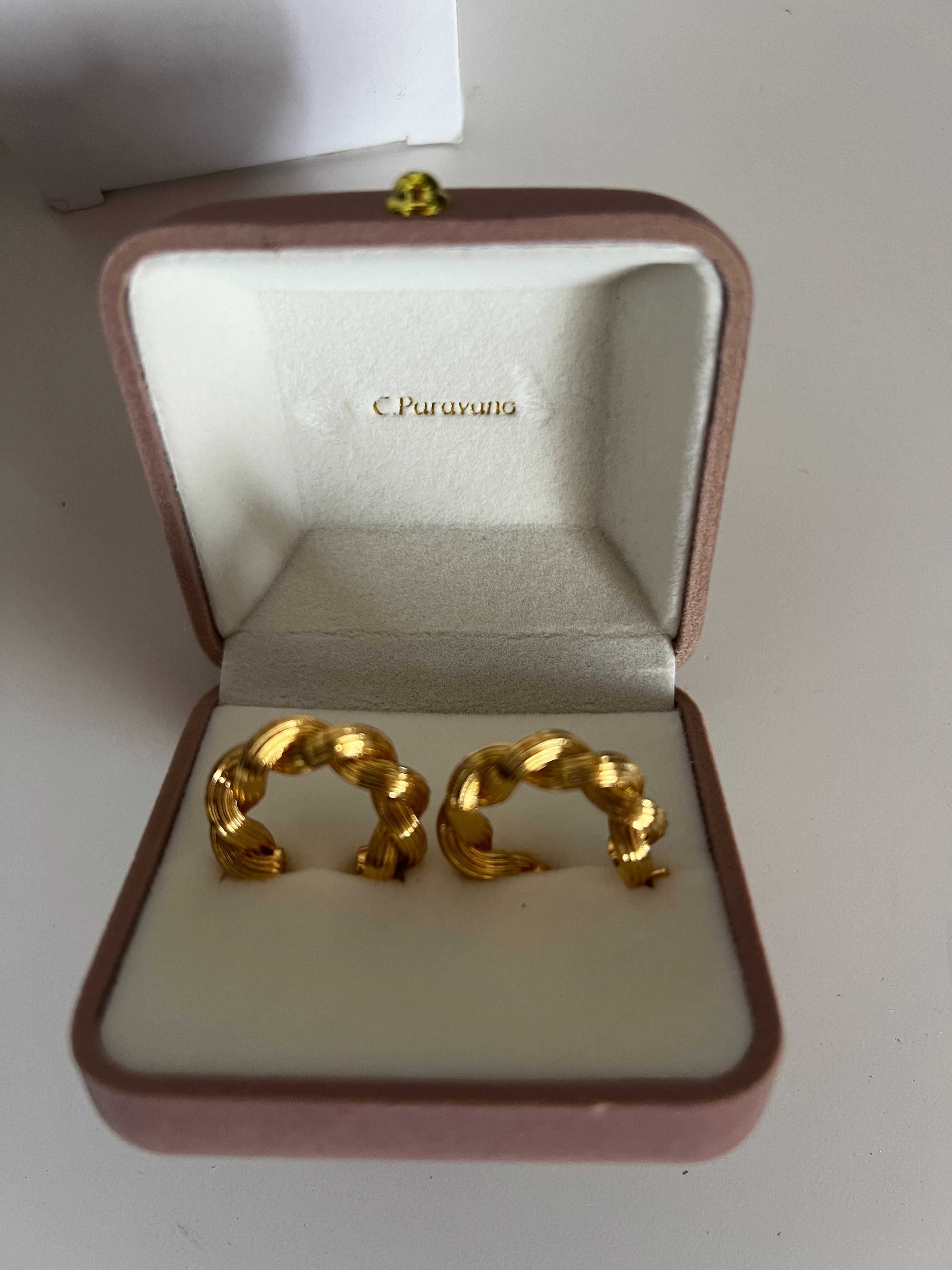 C.Paravano Brincos banhados a ouro
