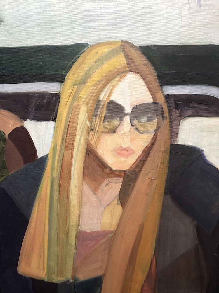 Obraz Kobieta w taksówce