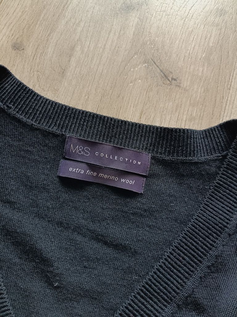 Sweter wełniany 100% wełna merino Marks & Spencer rozmiar 36