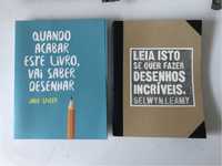 Conjunto de 2 livros de desenho.