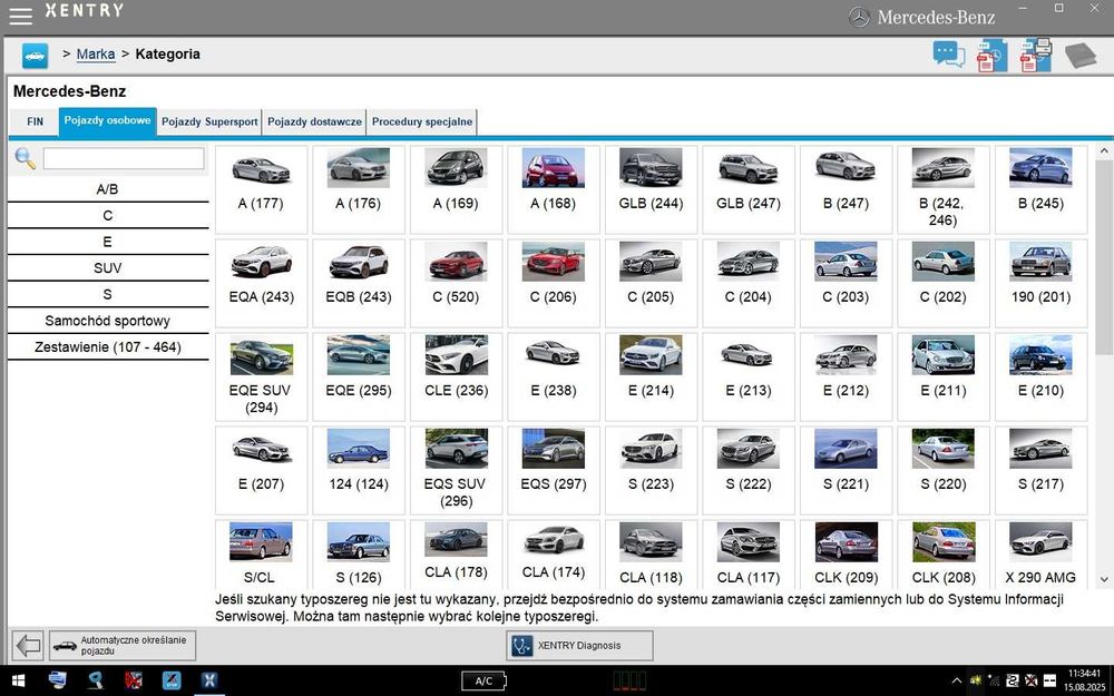 STAR DIAGNOSIS MB 09-12/2023 na laptopie.