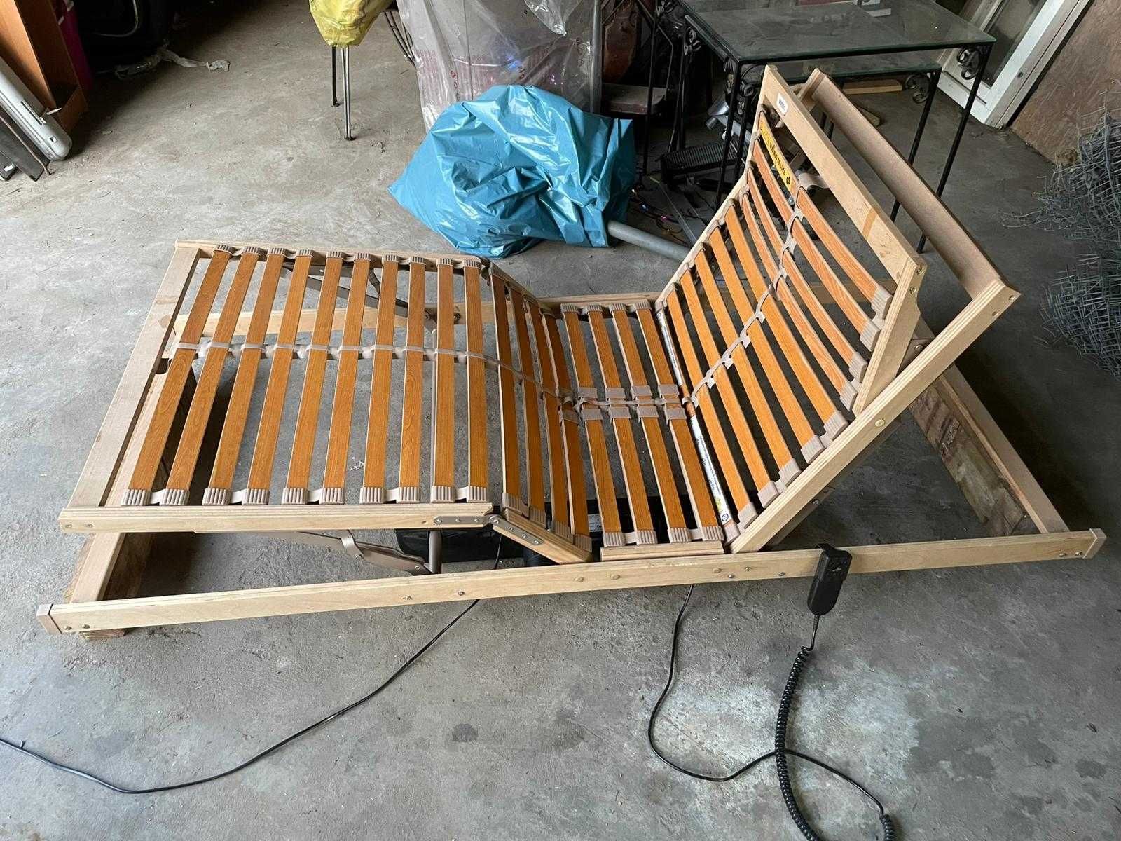Stelaż elektryczny do łóżka 90x200 cm z pilotem, certyfikat GS