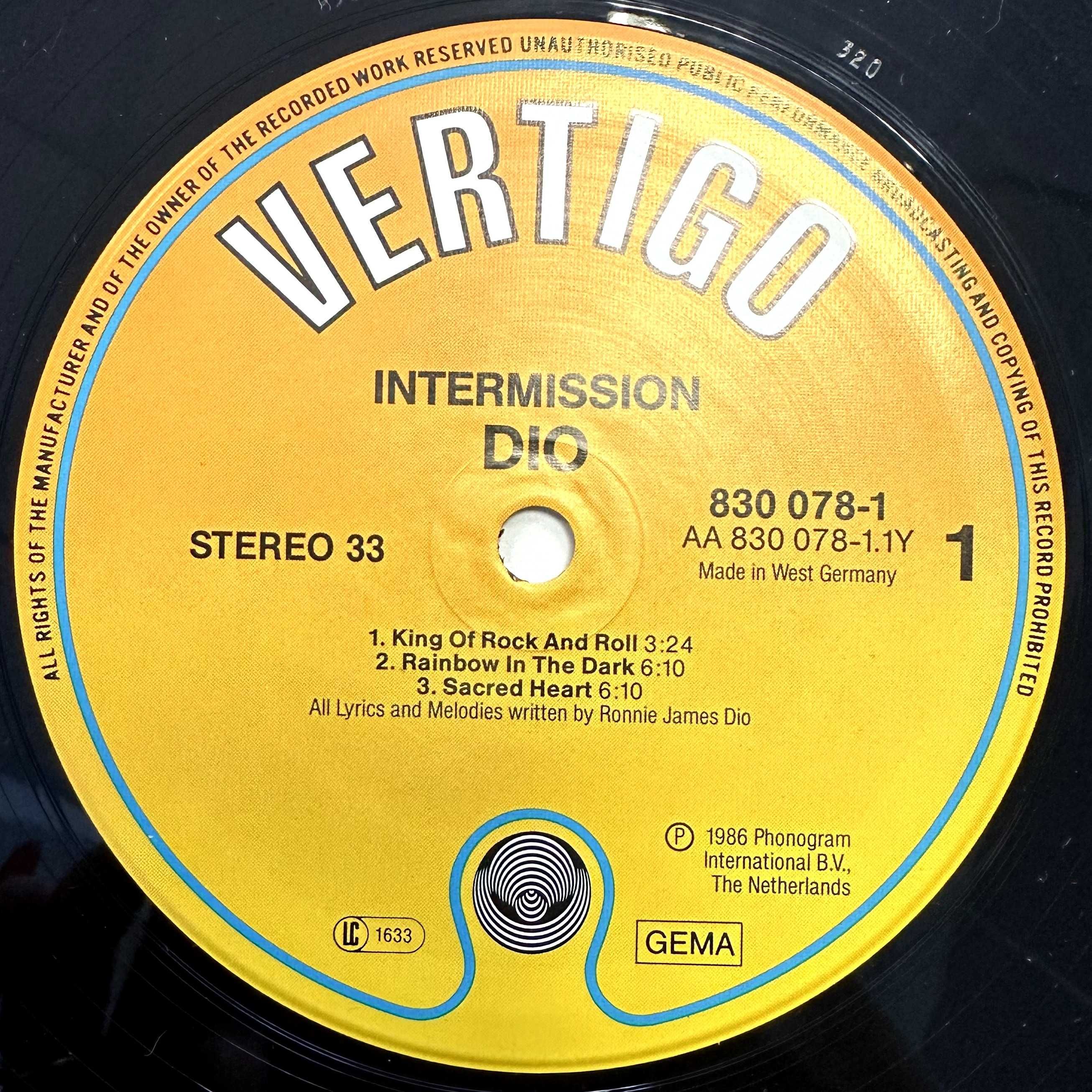 DIO - Intermission (Vinyl, 1986, Germany)