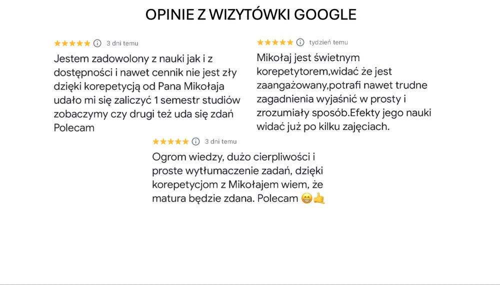 Korepetycje Matematyka Tczew [Absolwent Politechniki Gdańskiej]