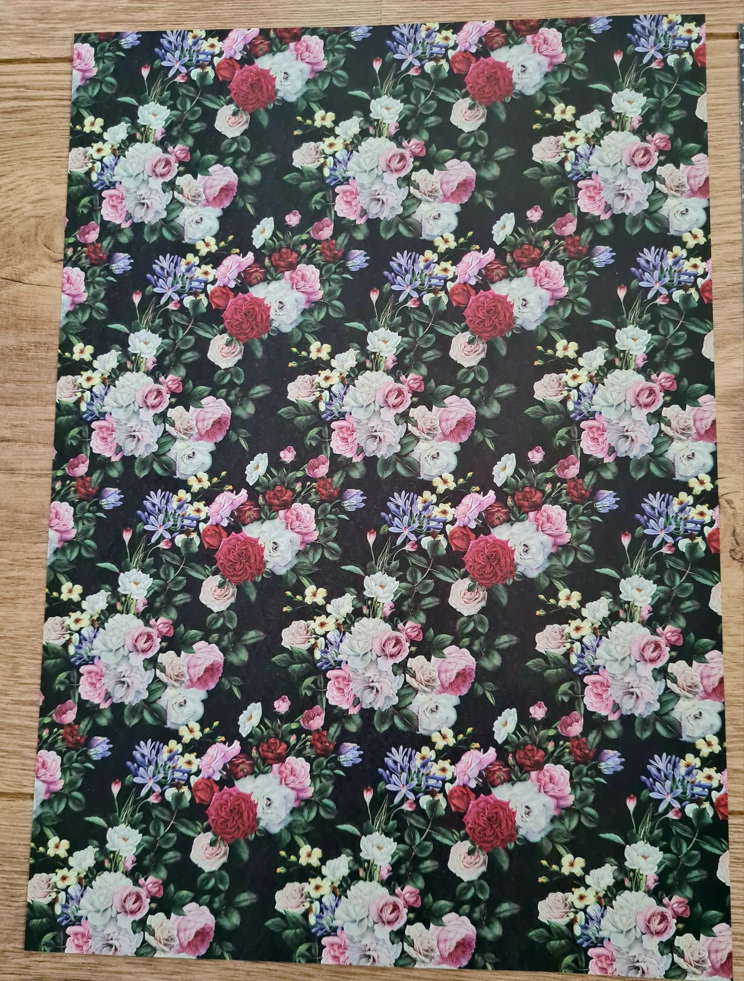 4x plakaty zima święta kwiaty A4 komplet 21x30 cm