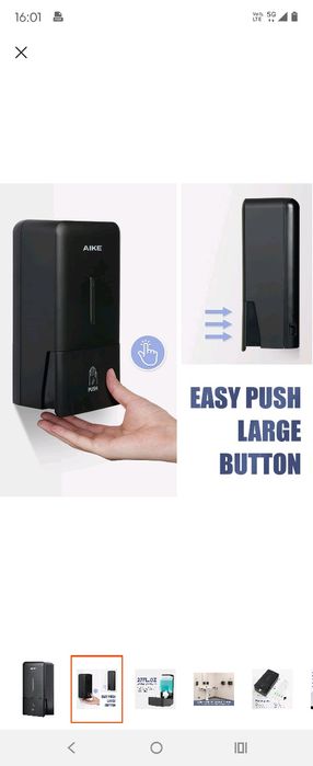 Dozownik na mydło na ścianę