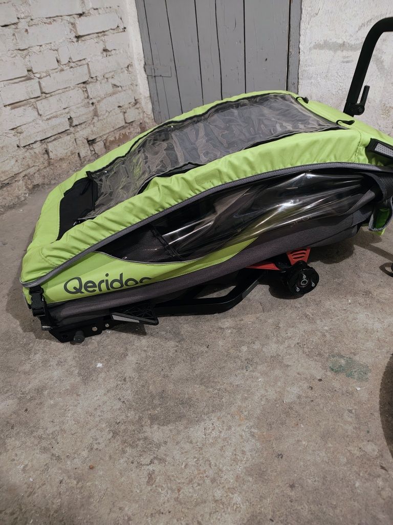 Przyczepka Rowerowa Qeridoo Sportex1 Limited Edition Lime Green