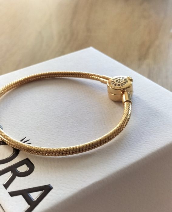 Bransoletka Pandora Moments pozłacana 14k złotem