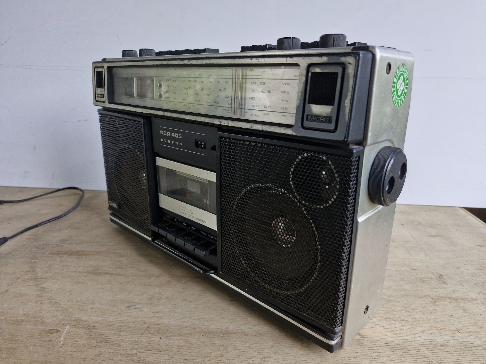 Stary Radiomagnetofon SABA RCR 405