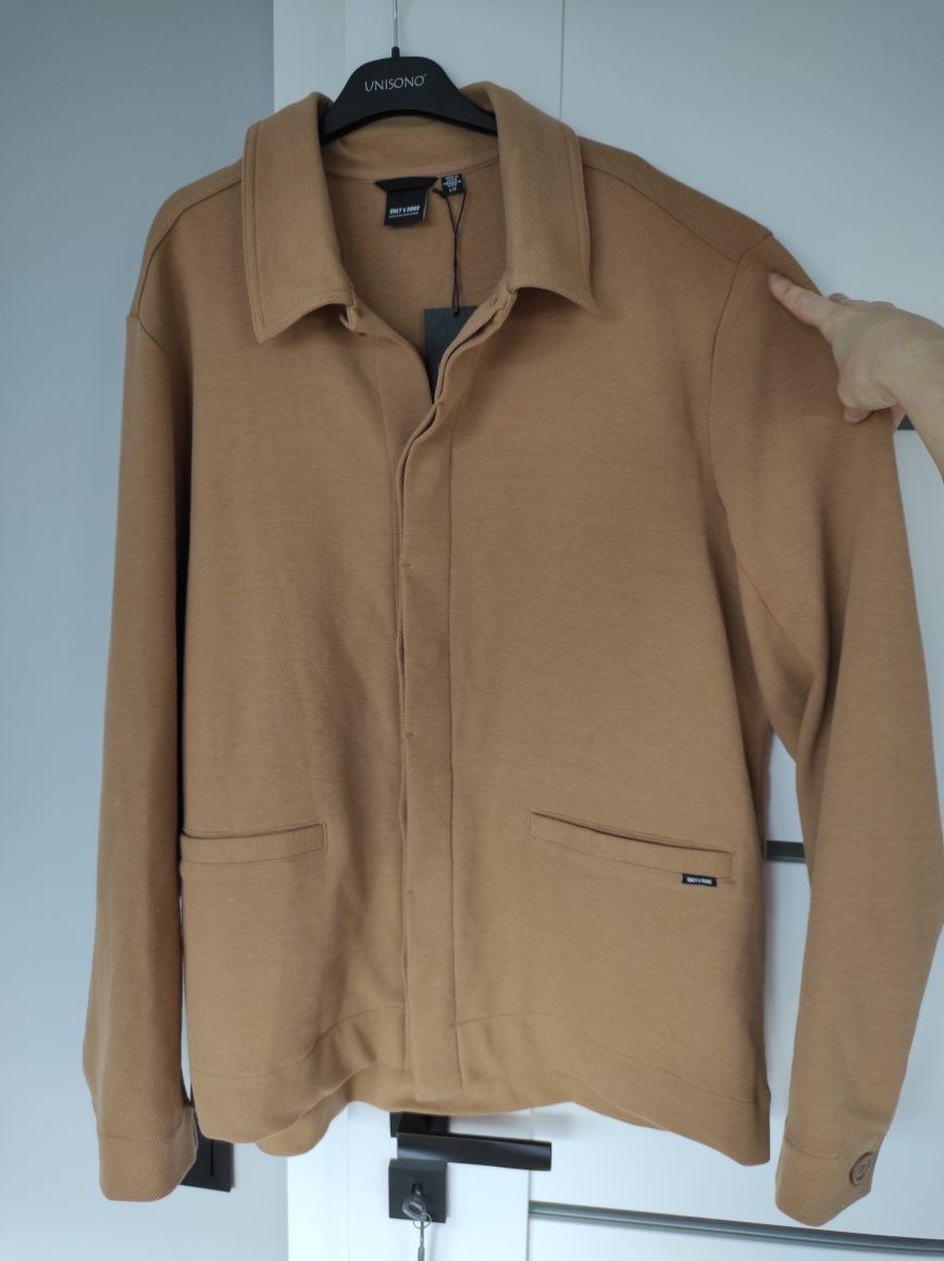 Nowa Only&Sons Męska L kurtka koszulowa brąz