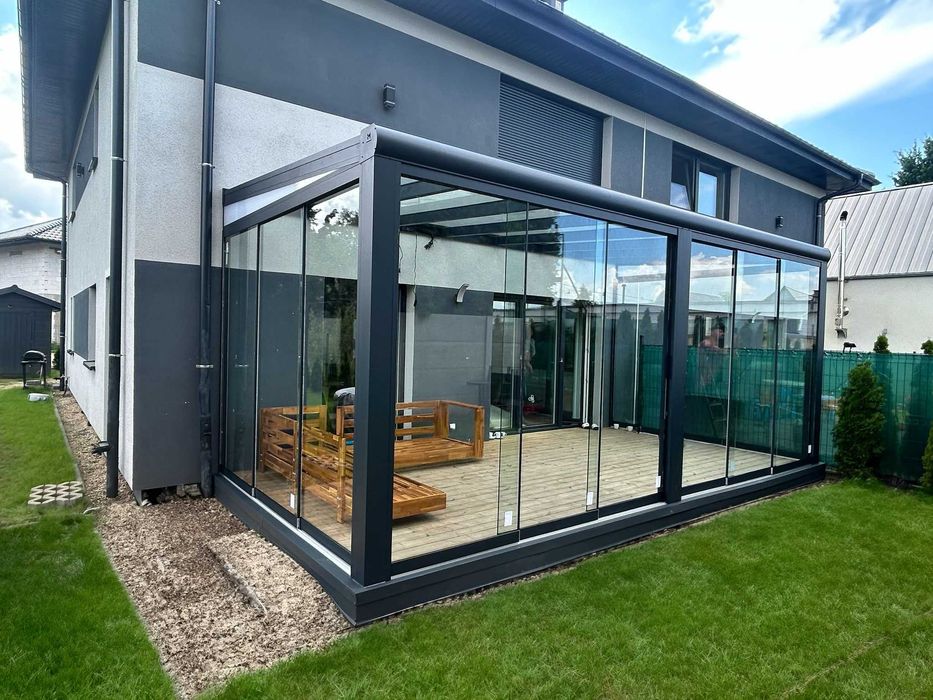 Aluminiowe zadaszenie tarasu ogród zimowy Carport Wiata każdy wymiar