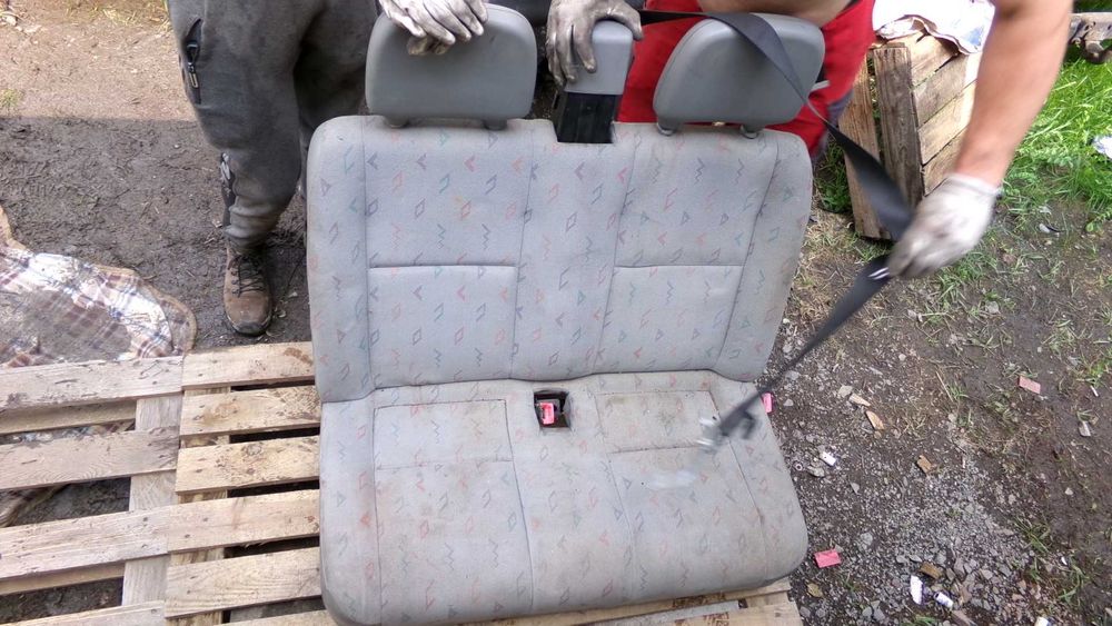 Lis55 Fotel podwójny siedzenie kamper bus kanapa "SZARY" wysyłka