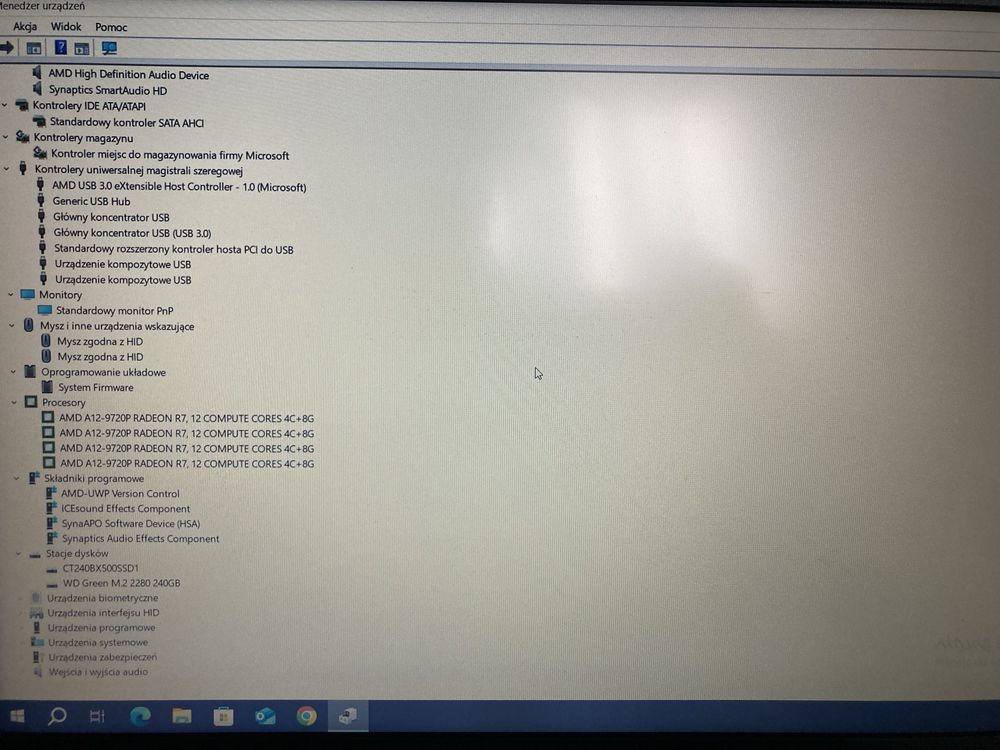 laptop asus rodeon w dobtym stanie