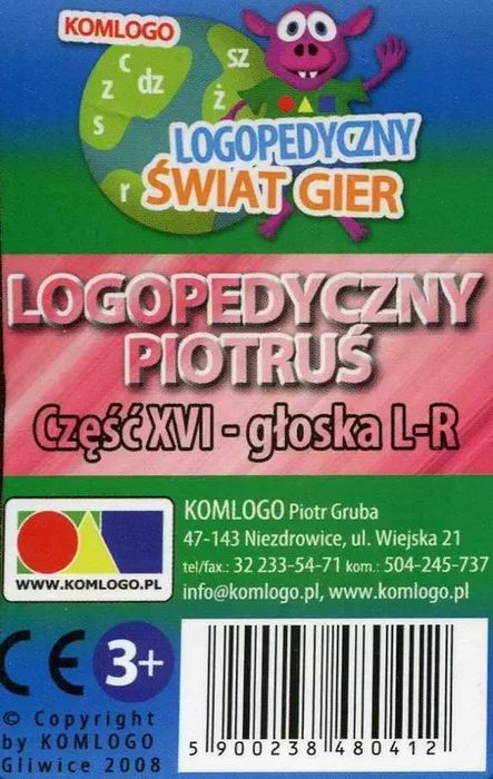 Logopedyczny Piotruś. Część XVI - głoski L-R. KOMLOGO
