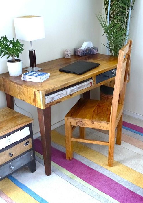 Konsola / biurko kolonialne - drewno egzotyczne mango z AlmiDecor