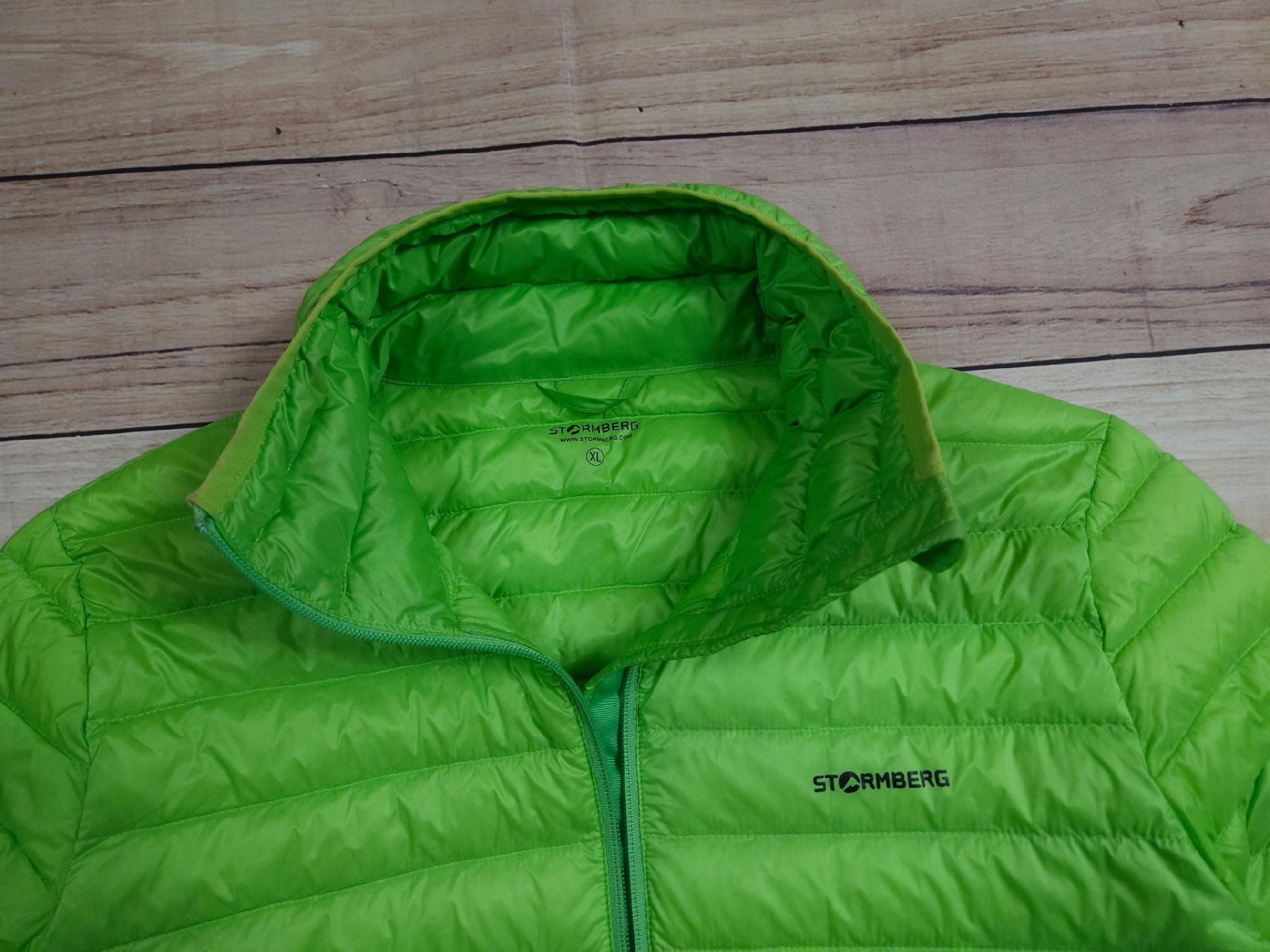 STORMBERG Kurtka Puchowa Męska Zielona Logowana r. XL
