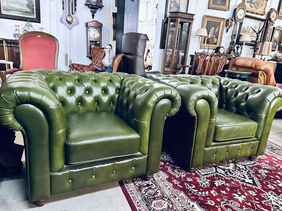 Ekskluzywny, angielski KOMPLET CHESTERFIELD 3+1+1 :)