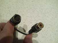 kabel przejściowy S-video 7 pin / RCA cinch 10 cm