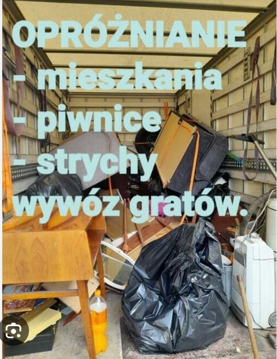 Opróżnianie mieszkań/piwnic/strychów.