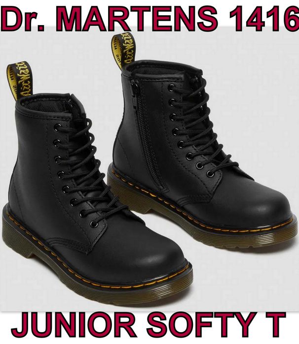 buty Dr. Martens 1460 Softy T GLANY 8 dziurek 17,7cm KIDS EU 28  SKÓRA