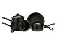 Conjunto cozinha serviço cozinha panelas e frigideiras 7 peças
