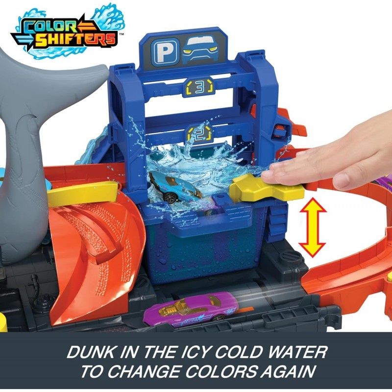 Автомийка Hot Wheels City Ultra Shark Car Wash акула атака акули мойка
