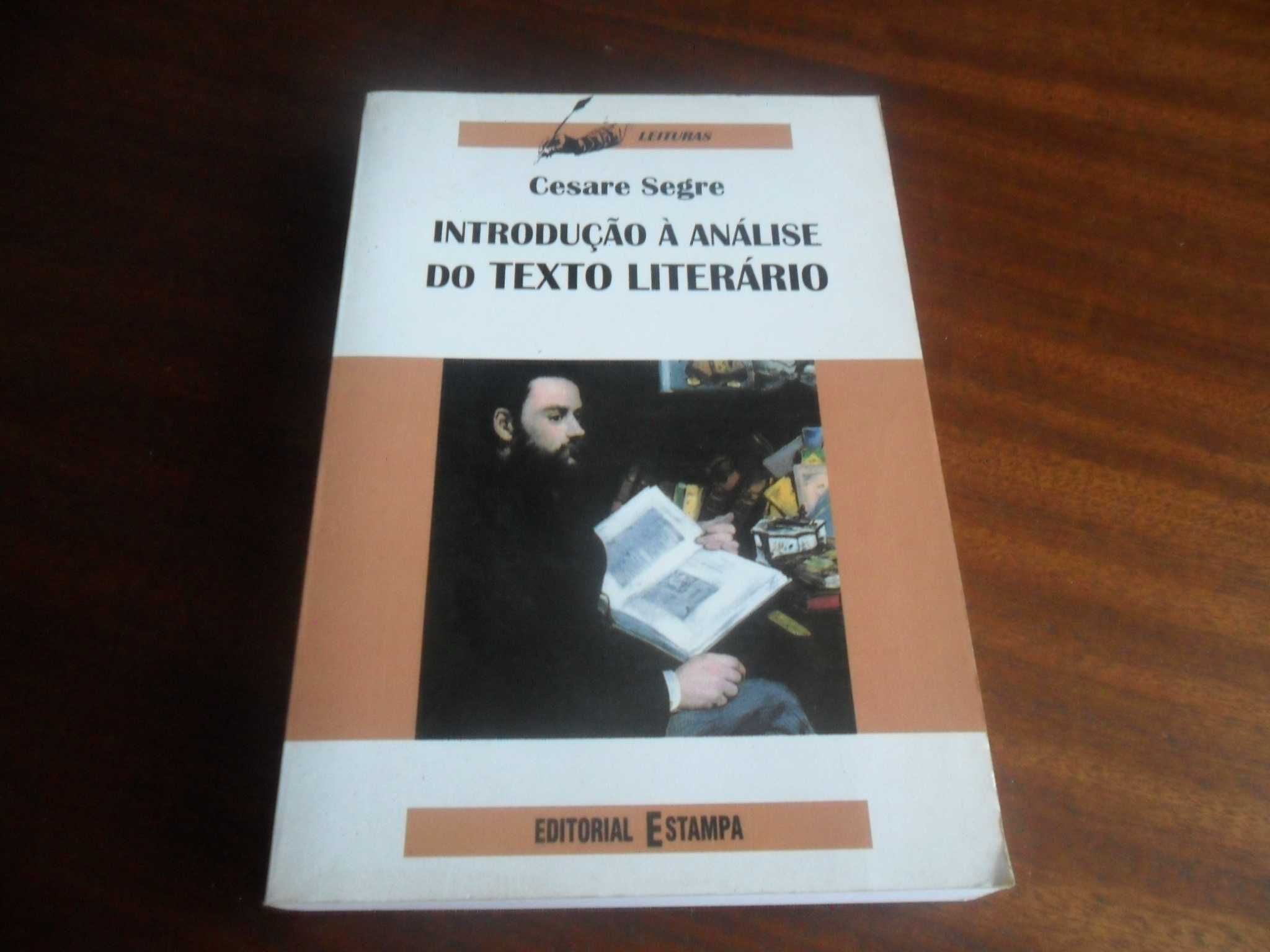 "Introdução à Análise do Texto Literário" de Cesare Segre - 1ª Ed 1999