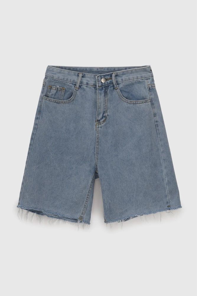 Шорты однотонные женские  2XL Голубой