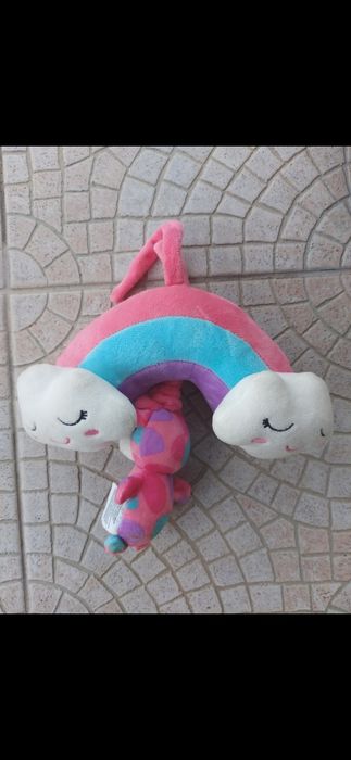 Pozytywka tęcza z chmurkami i krową