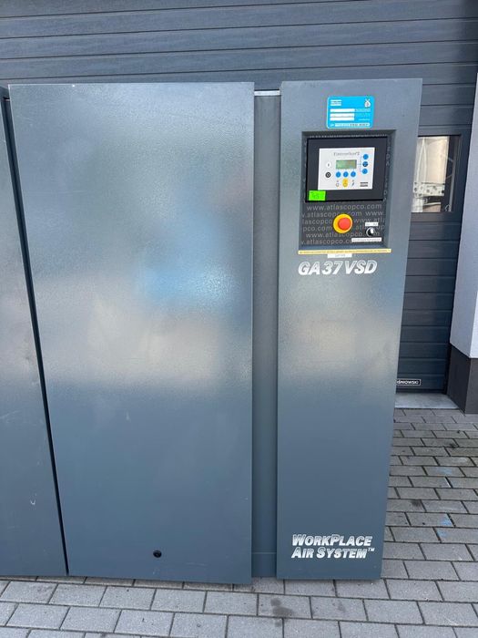 KOMPRESOR ŚRUBOWY  Atlas Copco  GA37 VSD 37KW  7,25 m3/min Falownik