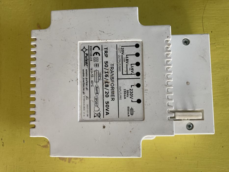 Transformator, zasilacz Pulsar TRP 50VA/16v/18v/20v